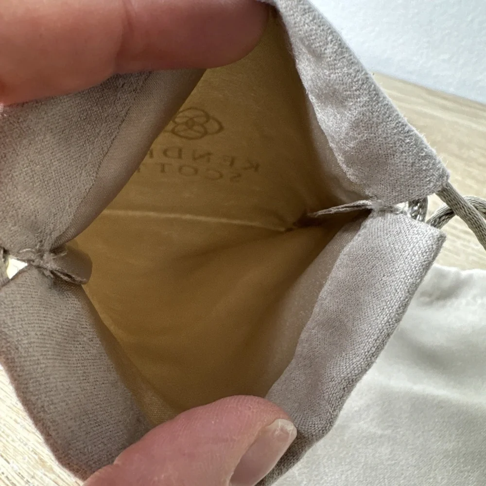 Kendra Scott Small Drawstring Dust‎ Bags Set Of 3 - 2 Gray & 1 Turquoise